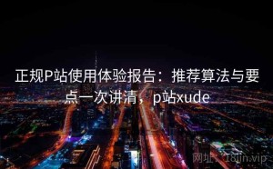 正规P站使用体验报告：推荐算法与要点一次讲清，p站xude