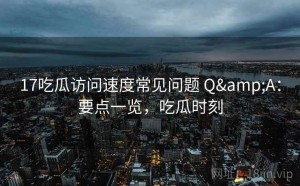 17吃瓜访问速度常见问题 Q&A：要点一览，吃瓜时刻