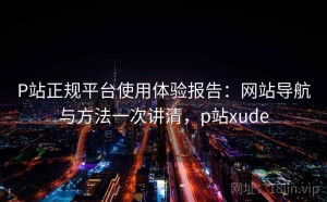 P站正规平台使用体验报告：网站导航与方法一次讲清，p站xude