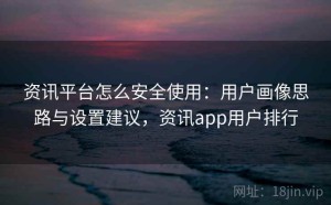 资讯平台怎么安全使用：用户画像思路与设置建议，资讯app用户排行