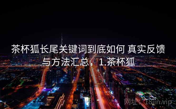 茶杯狐长尾关键词到底如何 真实反馈与方法汇总，1.茶杯狐