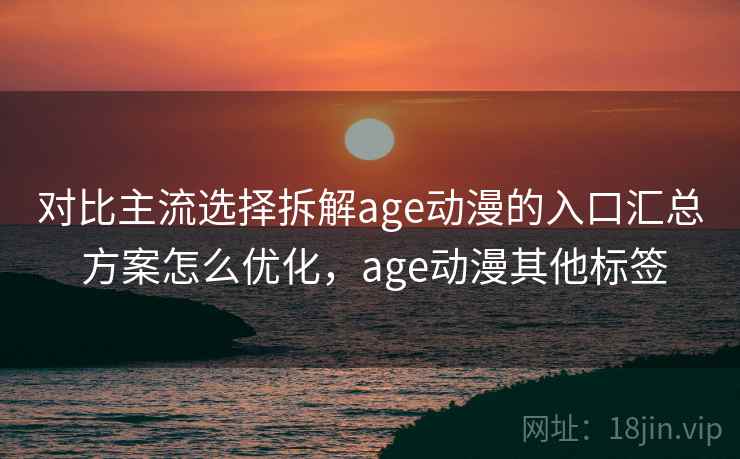 对比主流选择拆解age动漫的入口汇总 方案怎么优化，age动漫其他标签