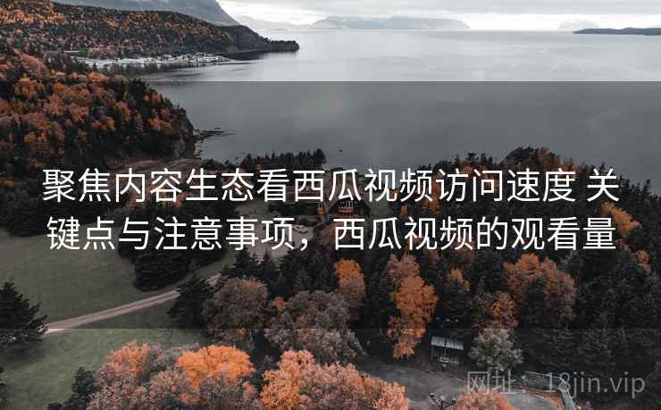 聚焦内容生态看西瓜视频访问速度 关键点与注意事项，西瓜视频的观看量